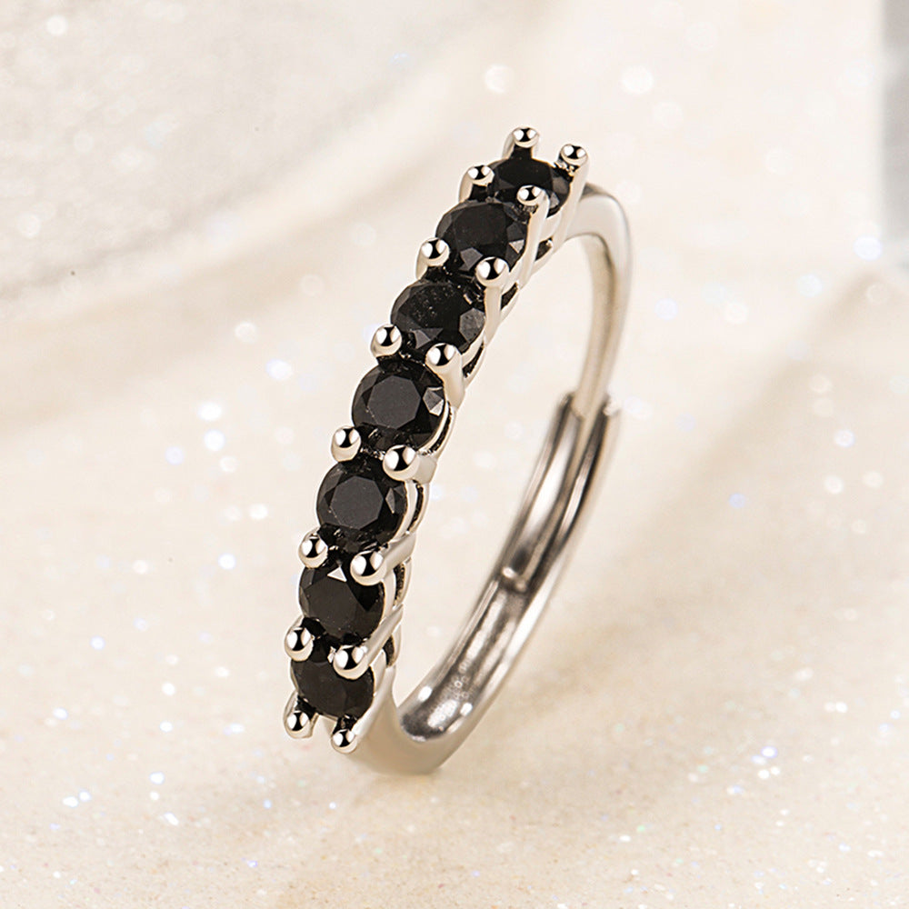 High-grade Micro Inlaid Zircon Square Open Rings