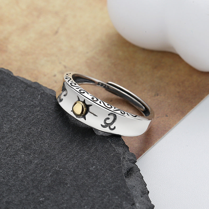 Women's & Men's Sterling Sier Creative Style Indian Sun Rings