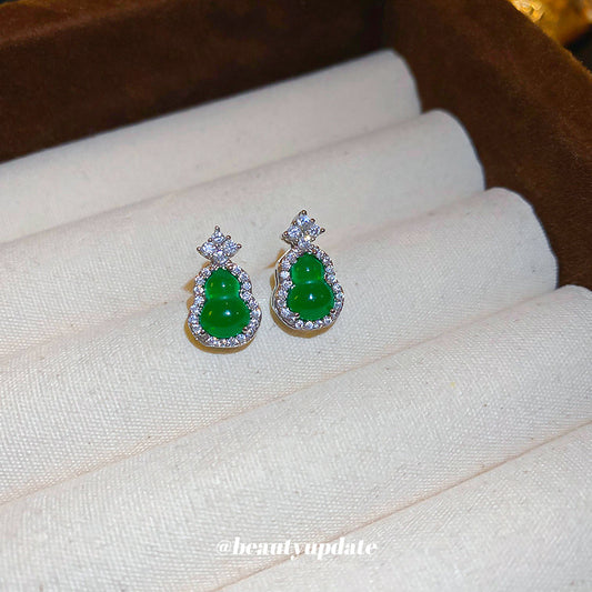 Sier Needle Chinese Style Gourd Zircon National Fashion Rings
