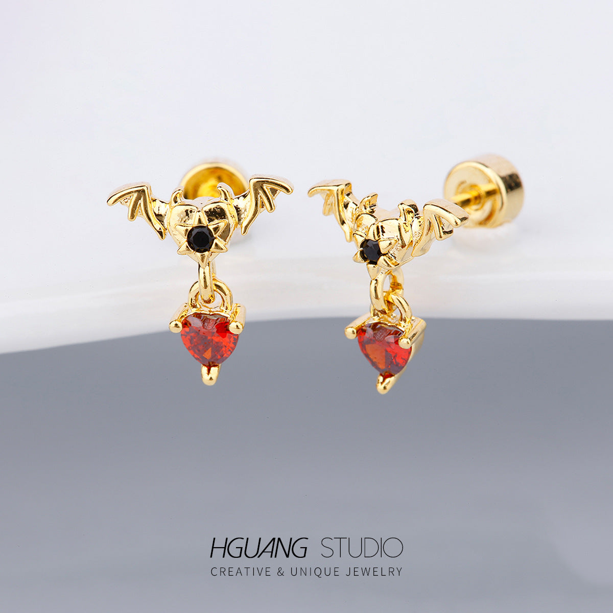 Titanium Steel Gold Plated Ear Bone Earrings