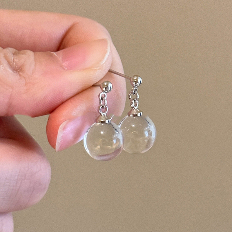 Needle Transparent Resin Geometric Simple High Earrings