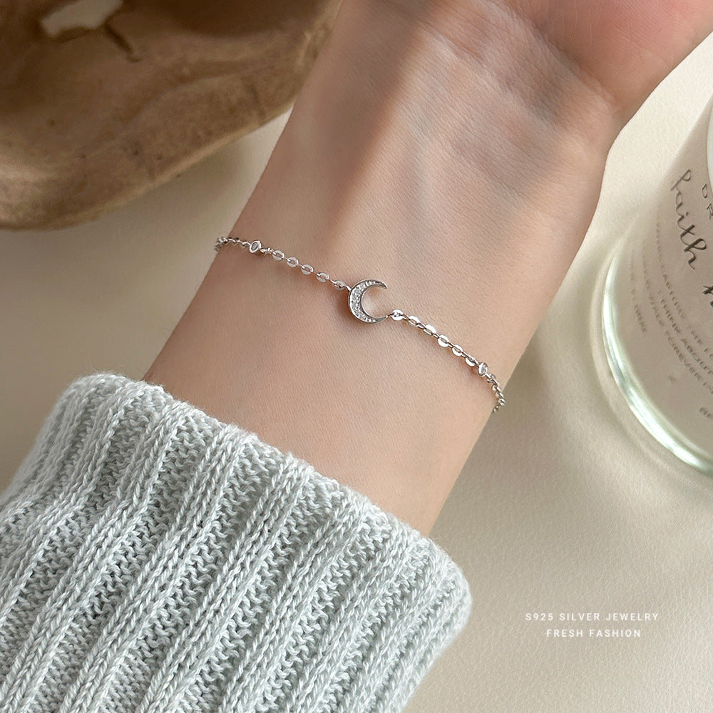 Women's Zircon Sterling Sier Korean Style Light Luxury High-grade Bracelets