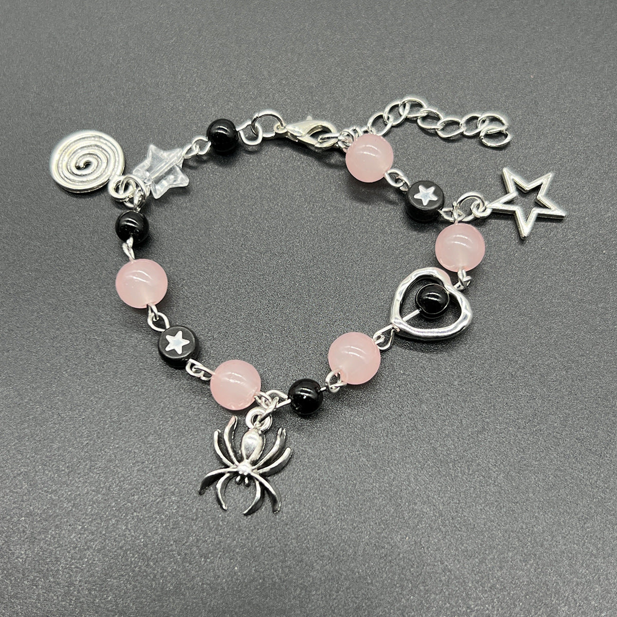 White Dice Hip Hop Butterfly Five-pointed Bracelets