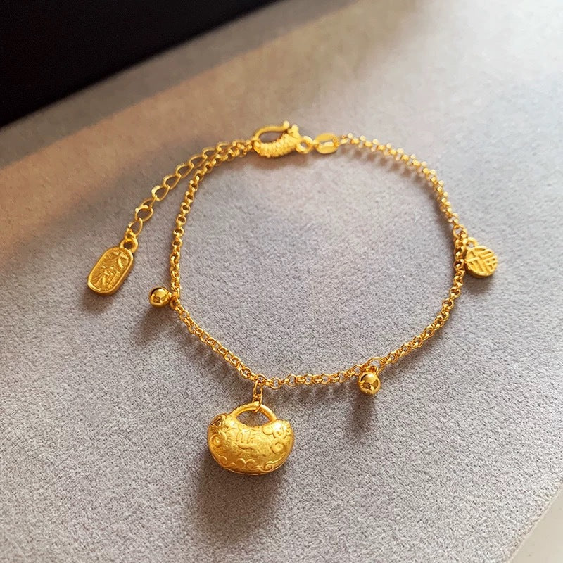 Shop Ancient Style Fruitful Peony Lock Bracelets