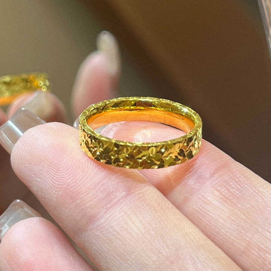 Crushed Ice Couple Fashion Years Mush Rings