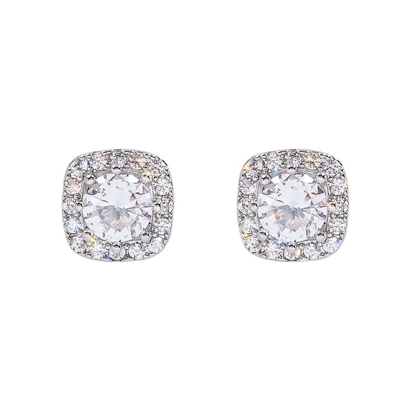 Women's Cube Super Flash Square Diamond Simple Rings