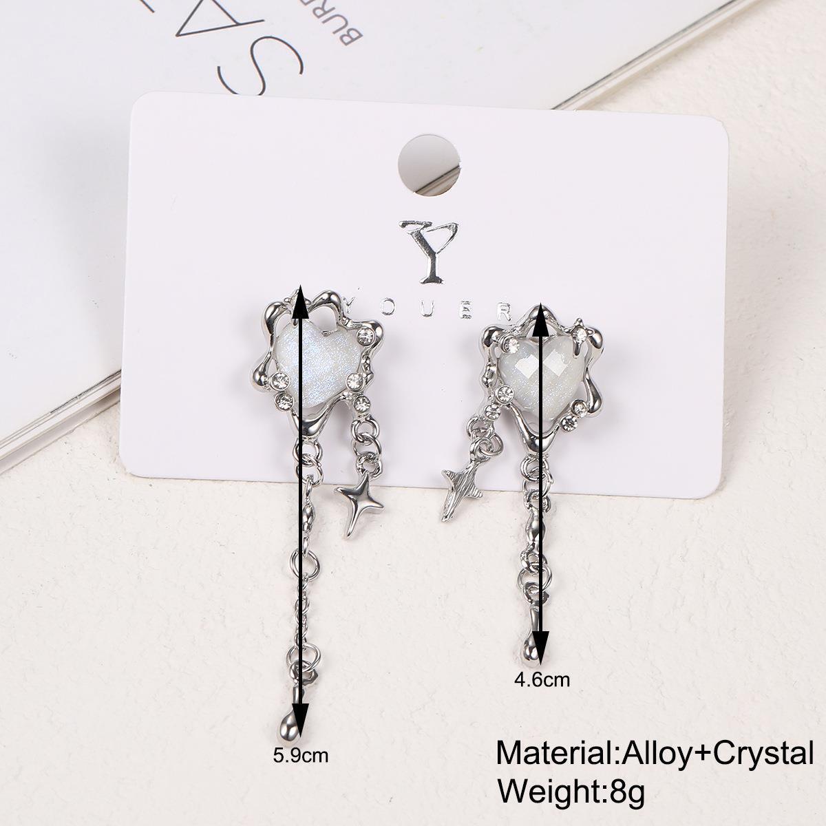 Stars Tassel Ear Light Luxury Minority Style Sweet Cool Earrings