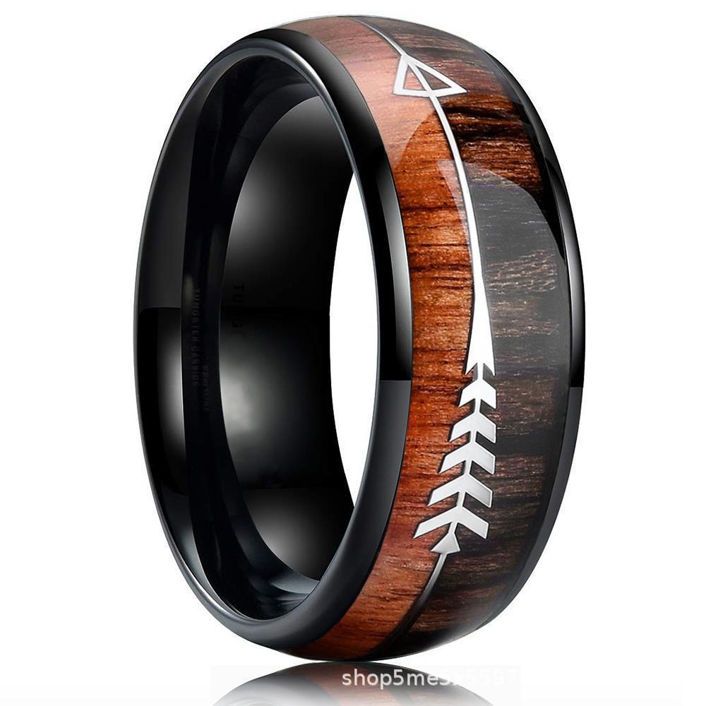 Men's Xi Arrow Stainless Steel Source Straight Ring