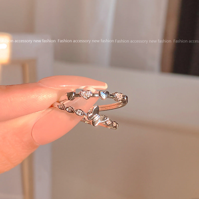 Women's Luxury High Sense Niche Couple Open Rings