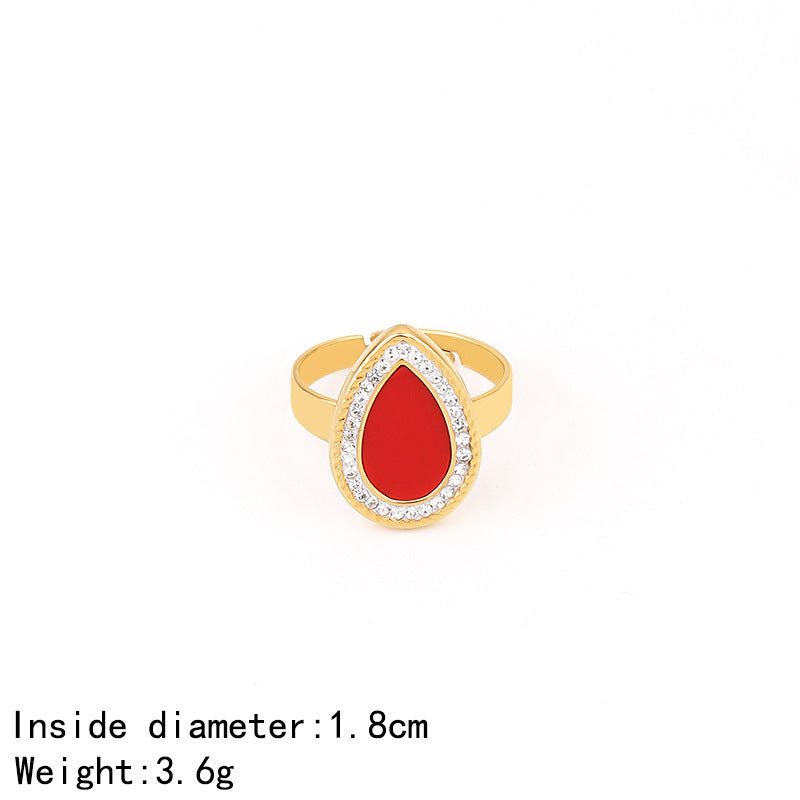 Women's Fashion Simple Stainless Steel Open Geometric Rings
