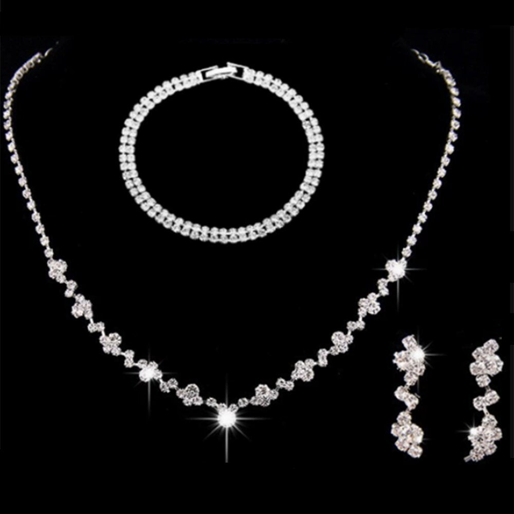 Women's Simple Diamond Metal Six-pointed Star Bride Bridesmaid Necklaces