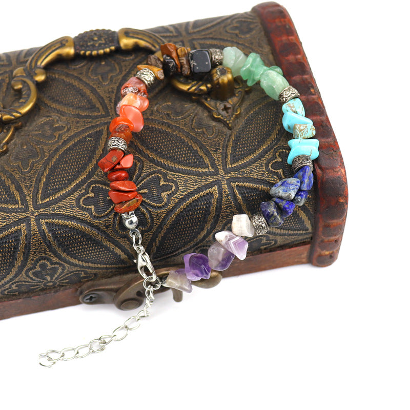 Handmade Beaded Natural Stone Crystal Gravel Bracelets