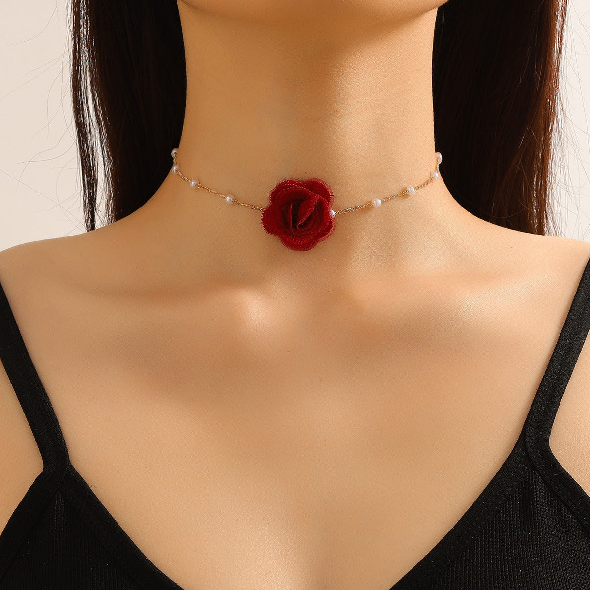 Flower Super Fairy Fashion Short Pearl Necklaces