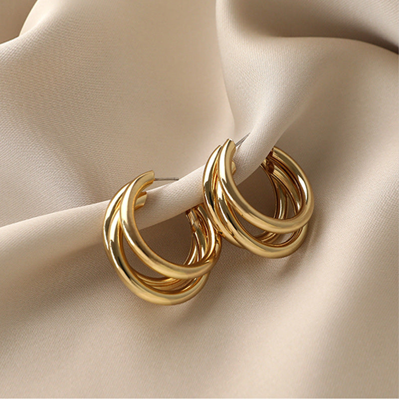 Women's Luxury High-grade Sier Needle Simple Elegance Earrings