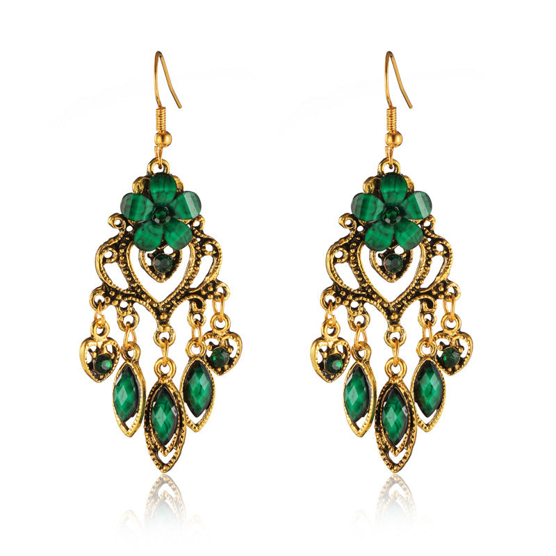 Ethnic Style Your Colorful Vintage Flower Earrings
