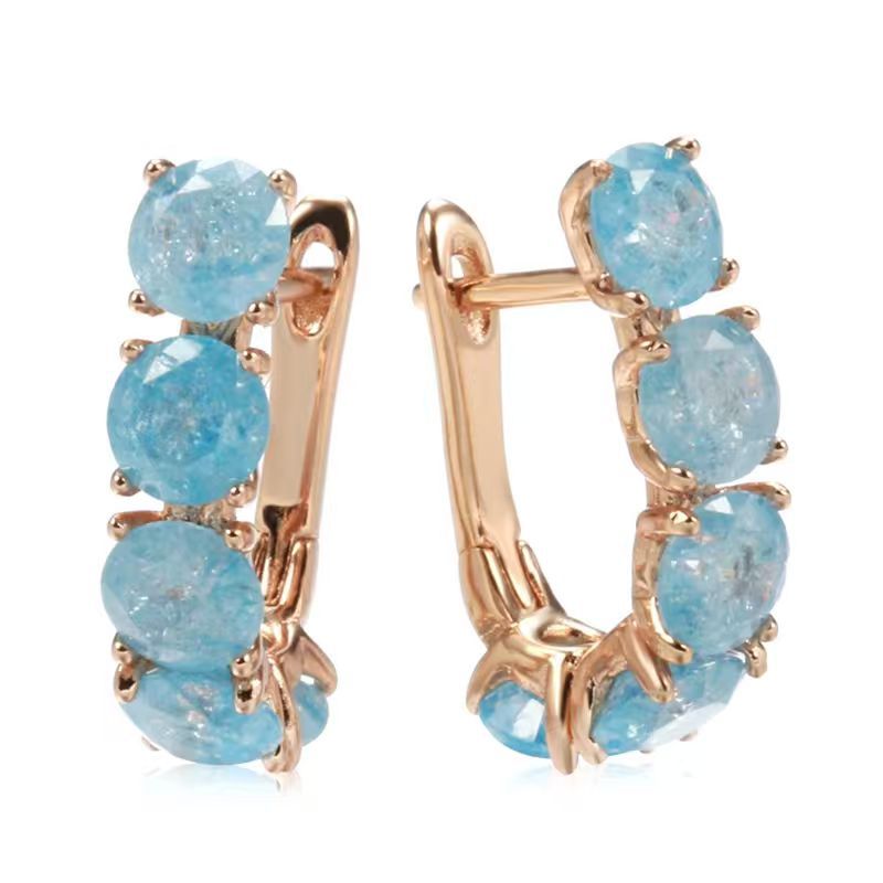 Elegant Zircon Female Rose Gold Geometric Rings