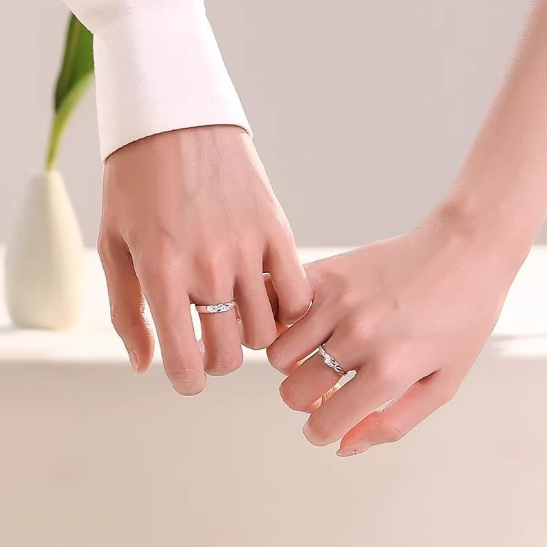 Women's & Men's Arrow Of Love Sterling Sier Pair Design Light Luxury Couple Ring