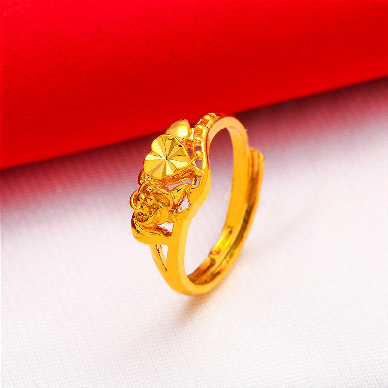 Women's Plated Simulation Gold Jewelry Rose Vietnam Rings
