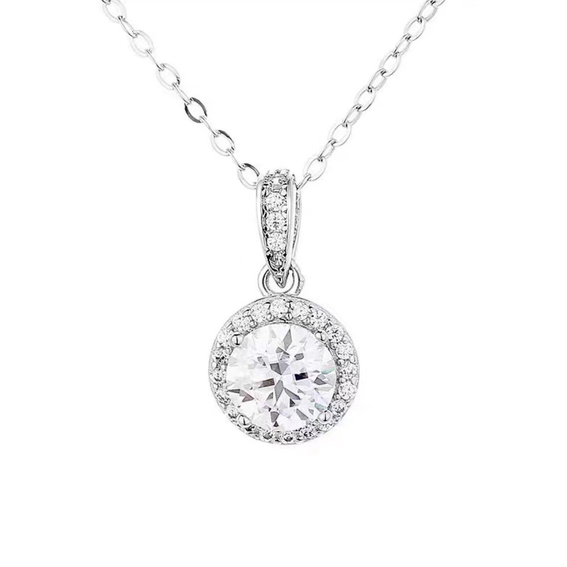 Women's Sier Round Clavicle Chain Fashion Simple Necklaces