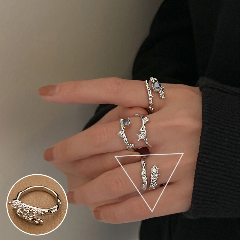 Korean Style First Line Winding Twist Open-end Temperament Rings