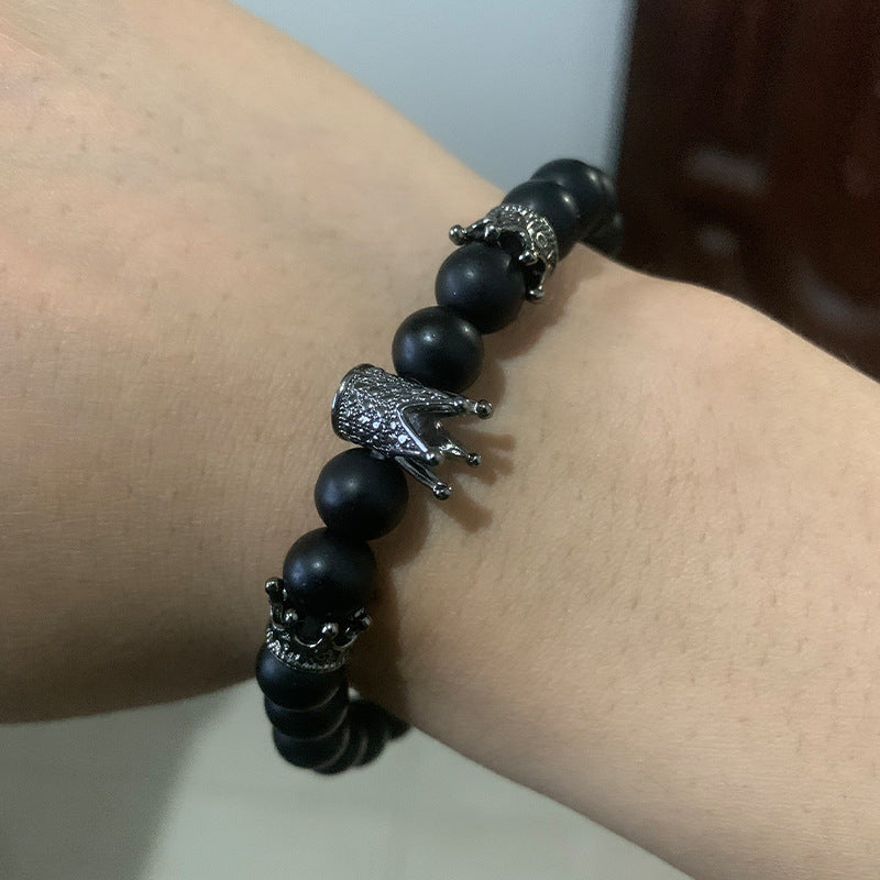 Men's Fashion Luxury Charm Hand Zircon Head Bracelets