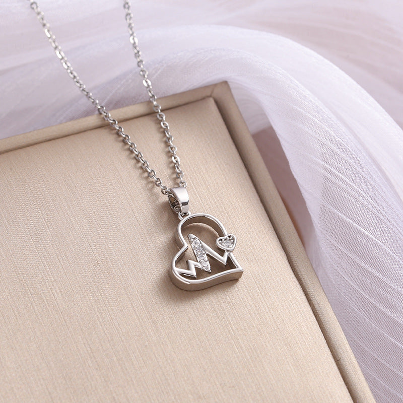 Titanium Steel Diamond Four-leaf Flower Female Necklaces