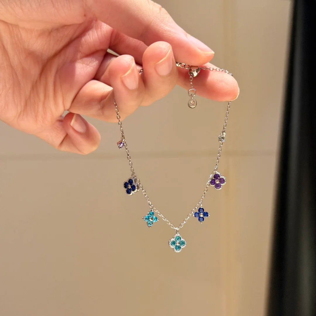 Women's Four-leaf Clover Fashion French Entry Lux Twin Jewelry Set