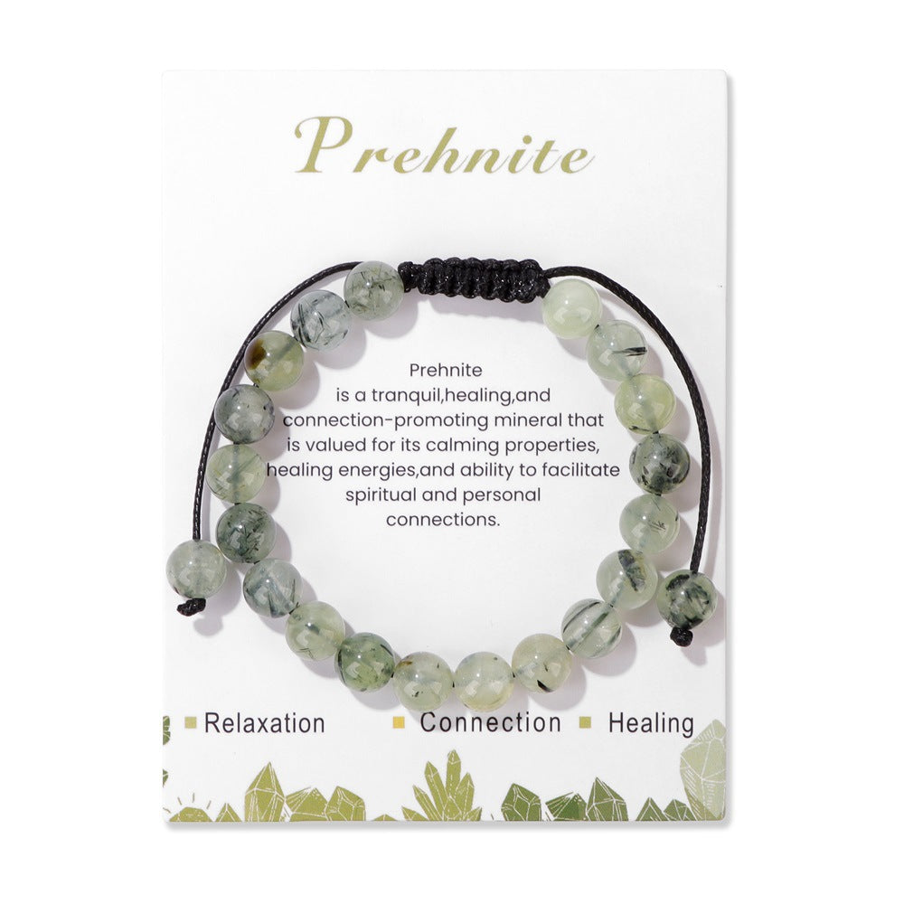 Men's Jam Amethyst Agate Woven Retro Simple Bracelets