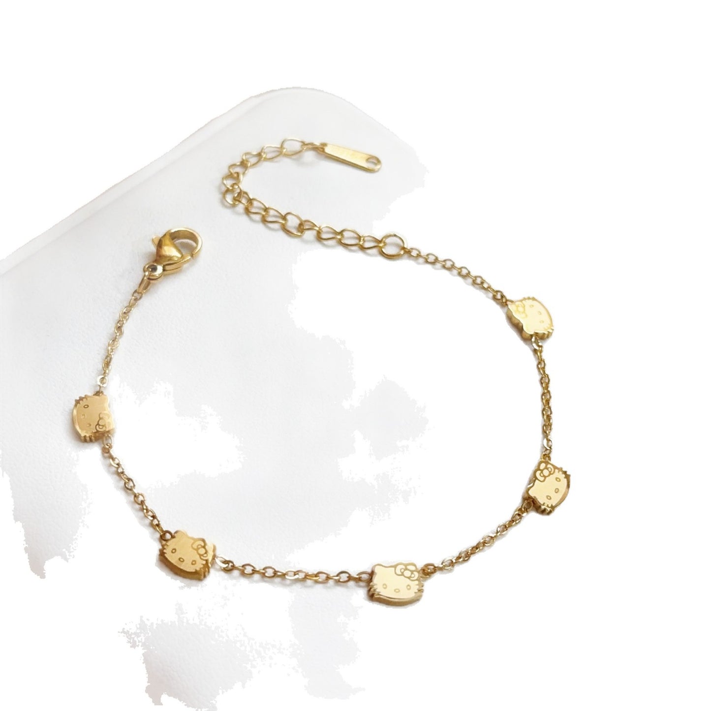 Double-sided Cat Stainless Steel Niche Sweet Bracelets