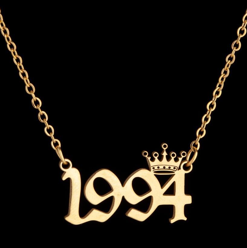 Women's Wind Lucky Digital Angel Clavicle Chain Necklaces