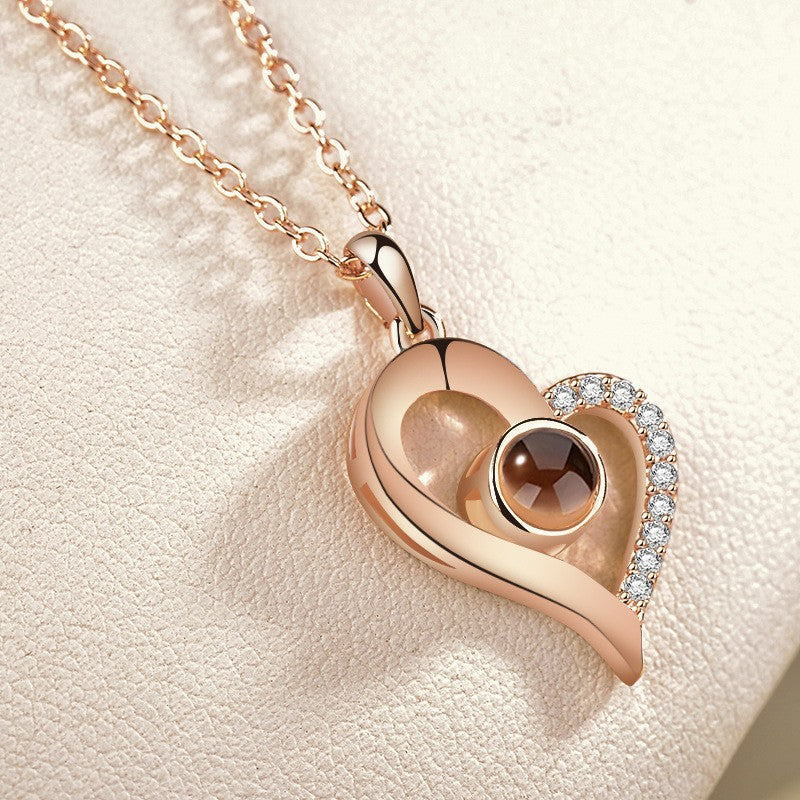 Pure Copper Titanium Steel Chain Love Necklaces