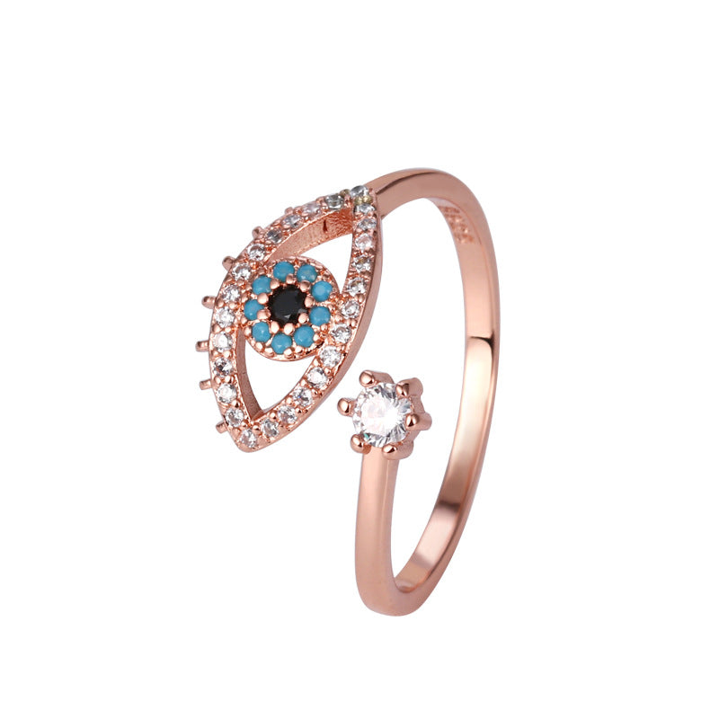 Women's Devil's Eye Fashion Simple Blue Index Rings