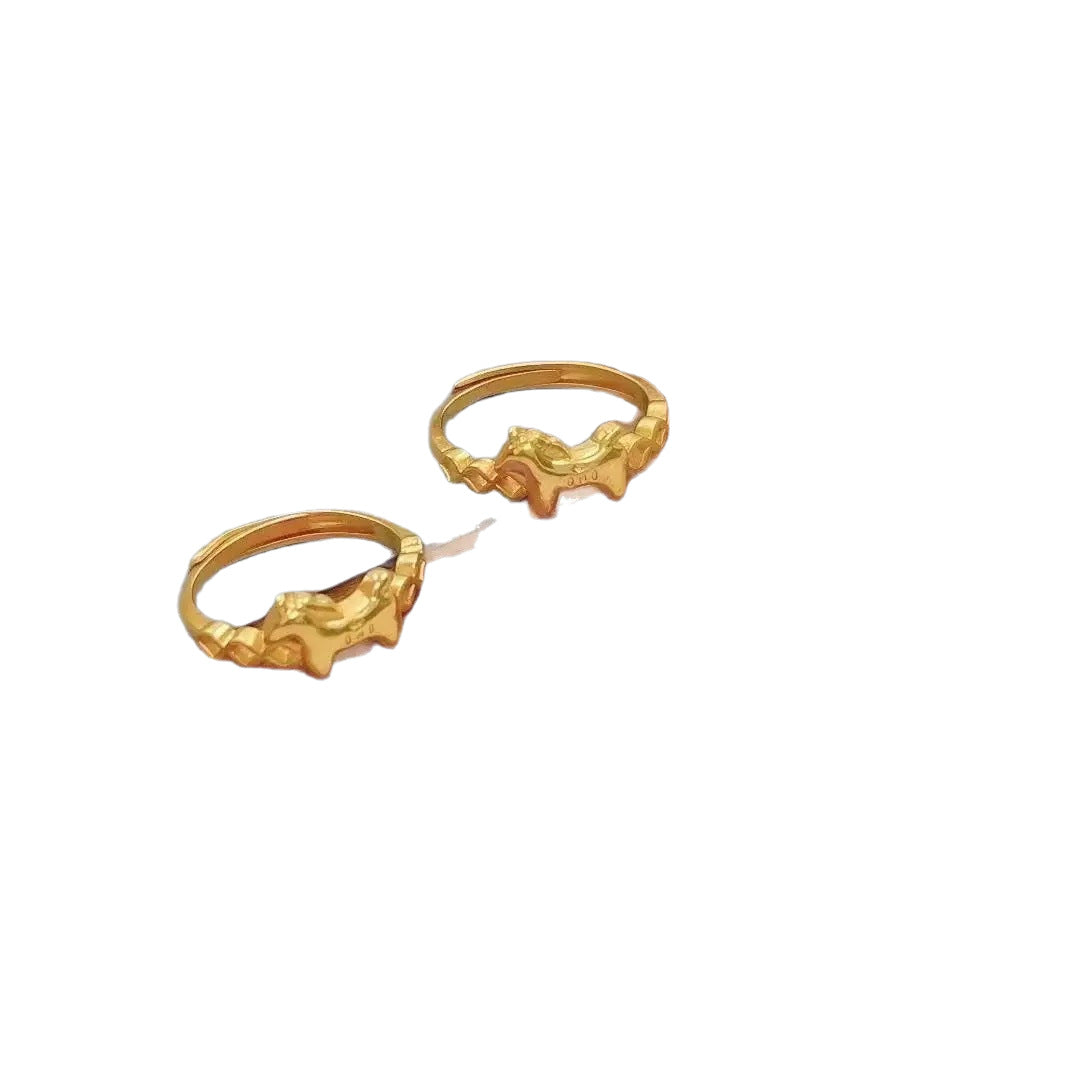 Women's Stall Pony Personality Simple Open Design Ring