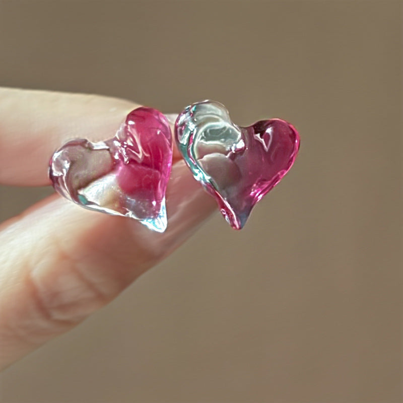 Needle Transparent Resin Geometric Simple High Earrings