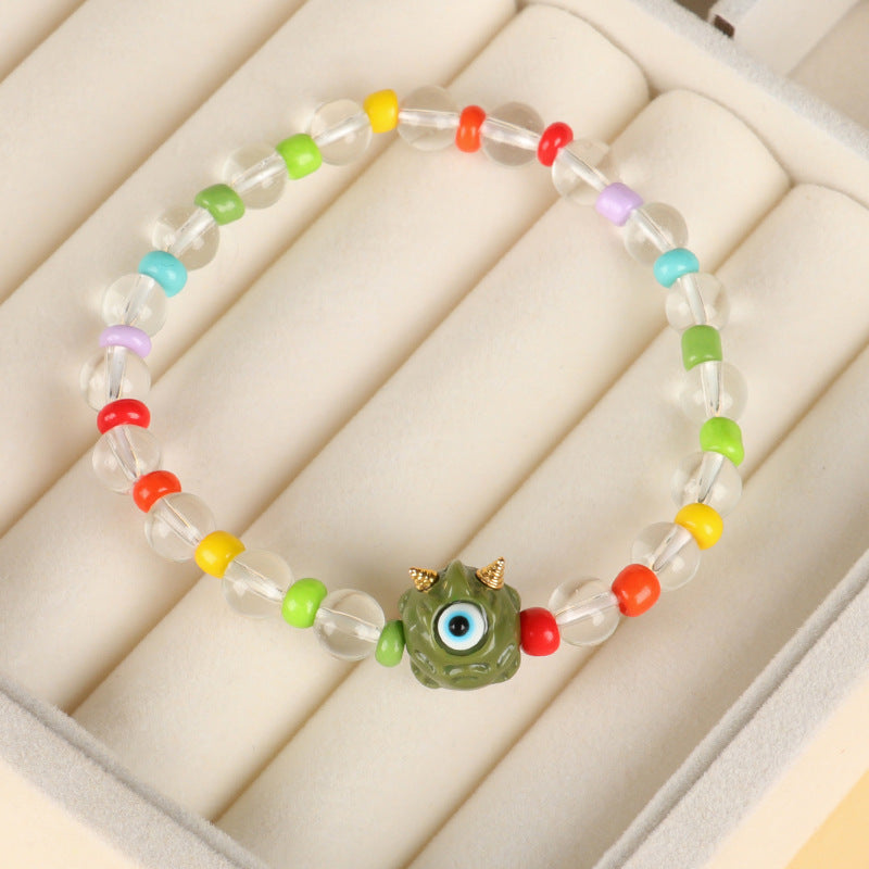 Korean Personalized Minority Design Color Crystal String Bracelets