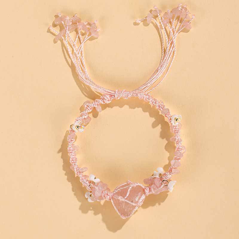 Flower Female Niche High Sense Hand Woven Rope Bracelets