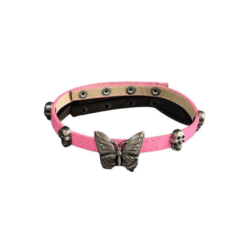 Hot Butterfly Leather Asian Culture Rock Wind Sweet Cool Clavicle Collar