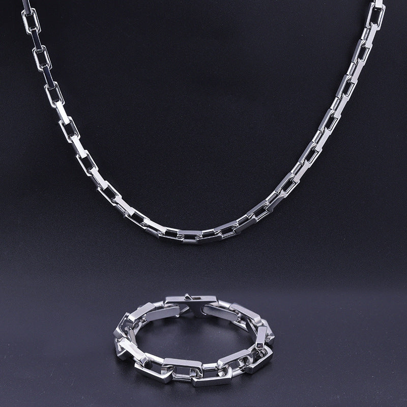 Stainless Steel Donkey Bamboo Handmade Titanium Geometric Bracelets