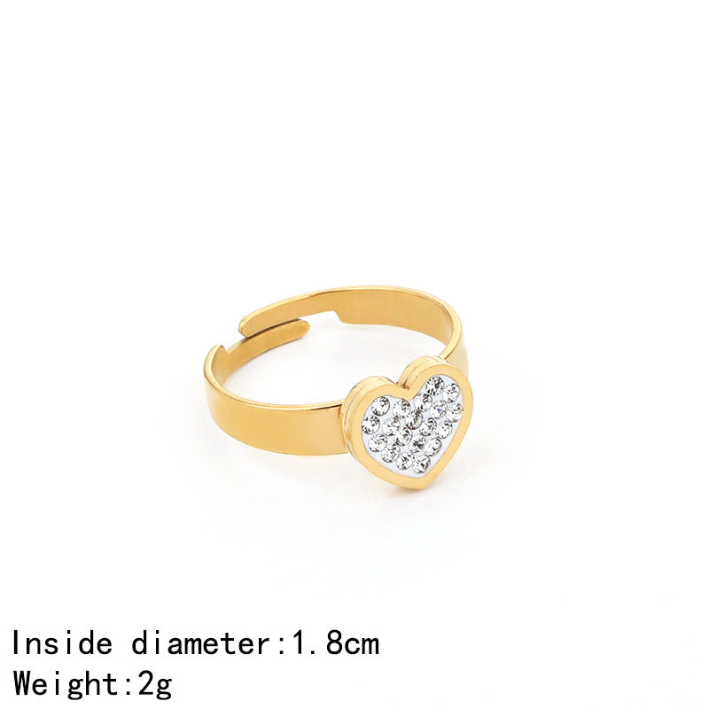 Women's Fashion Simple Stainless Steel Open Geometric Rings