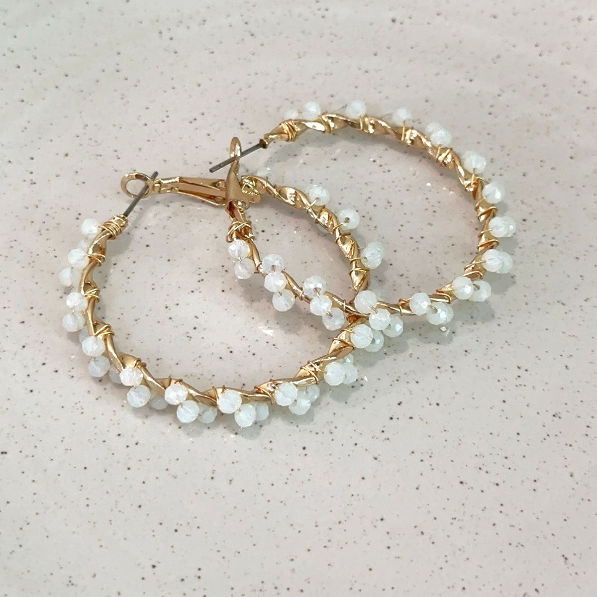 Drop-shaped Handmade Woven Crystal Beaded Bohemian Earrings