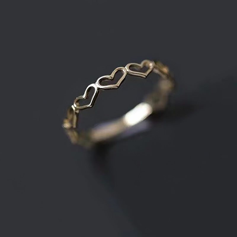 Women's Sier Korean Simple Opening Affordable Luxury Rings