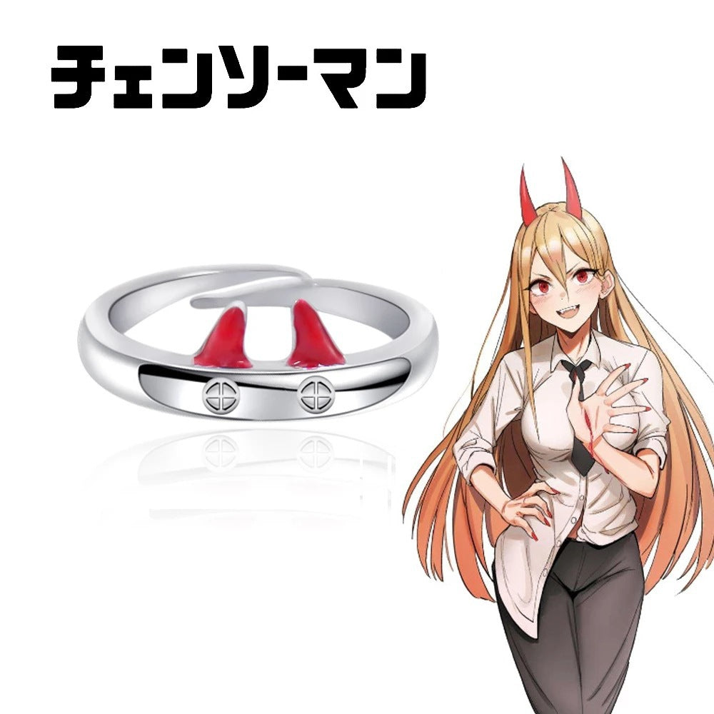 Anime Death Note Letters Red Crystal Rings