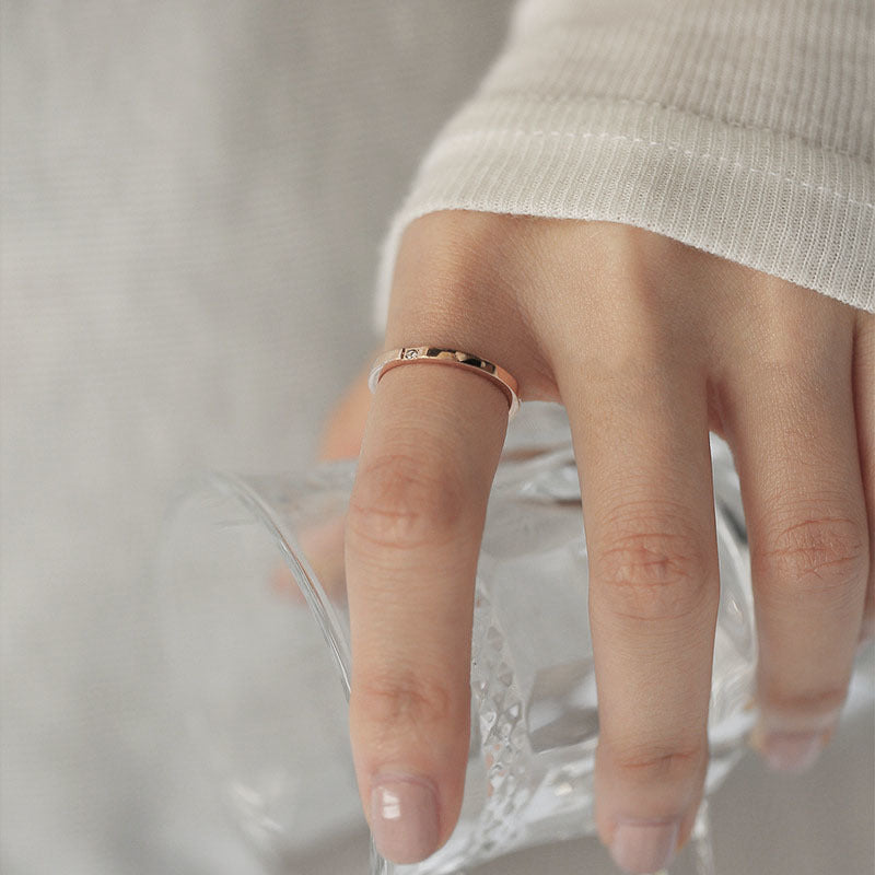 Women's Style Simple Personality Fashion Diamond Sier Rings