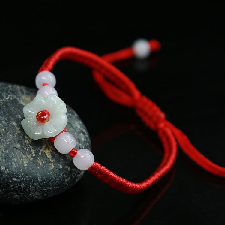 Jade Red Rope Wrist String Hand-woven Bracelets