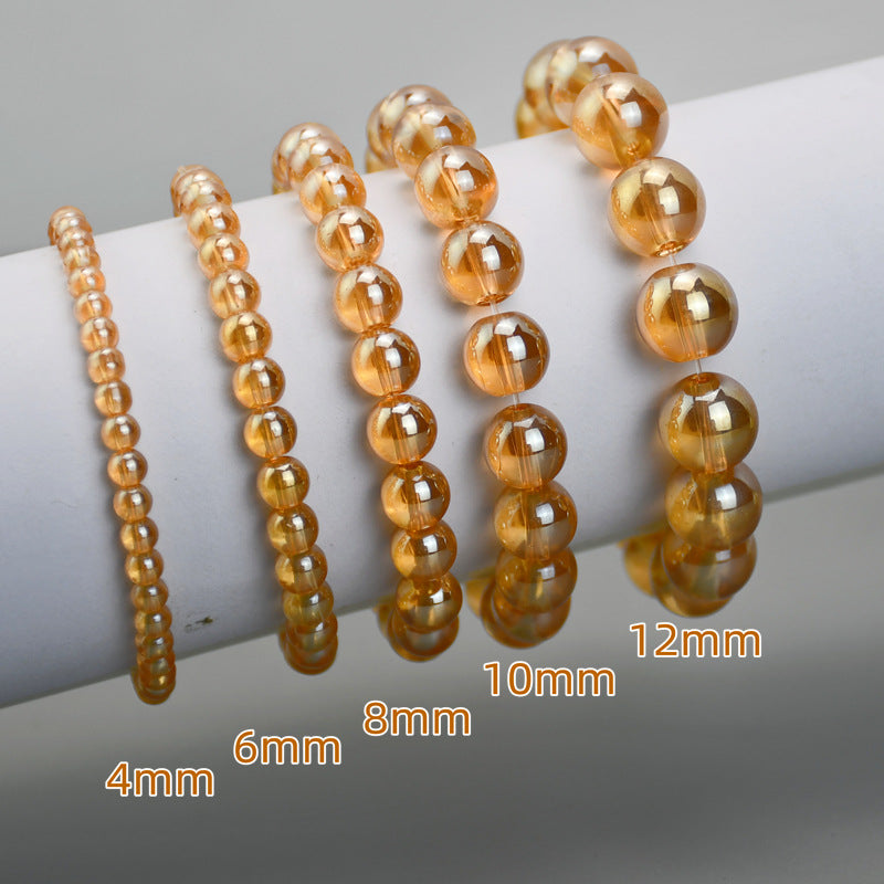Children's Champagne Gold Citrine Glass Ornament Live Gift Bracelets