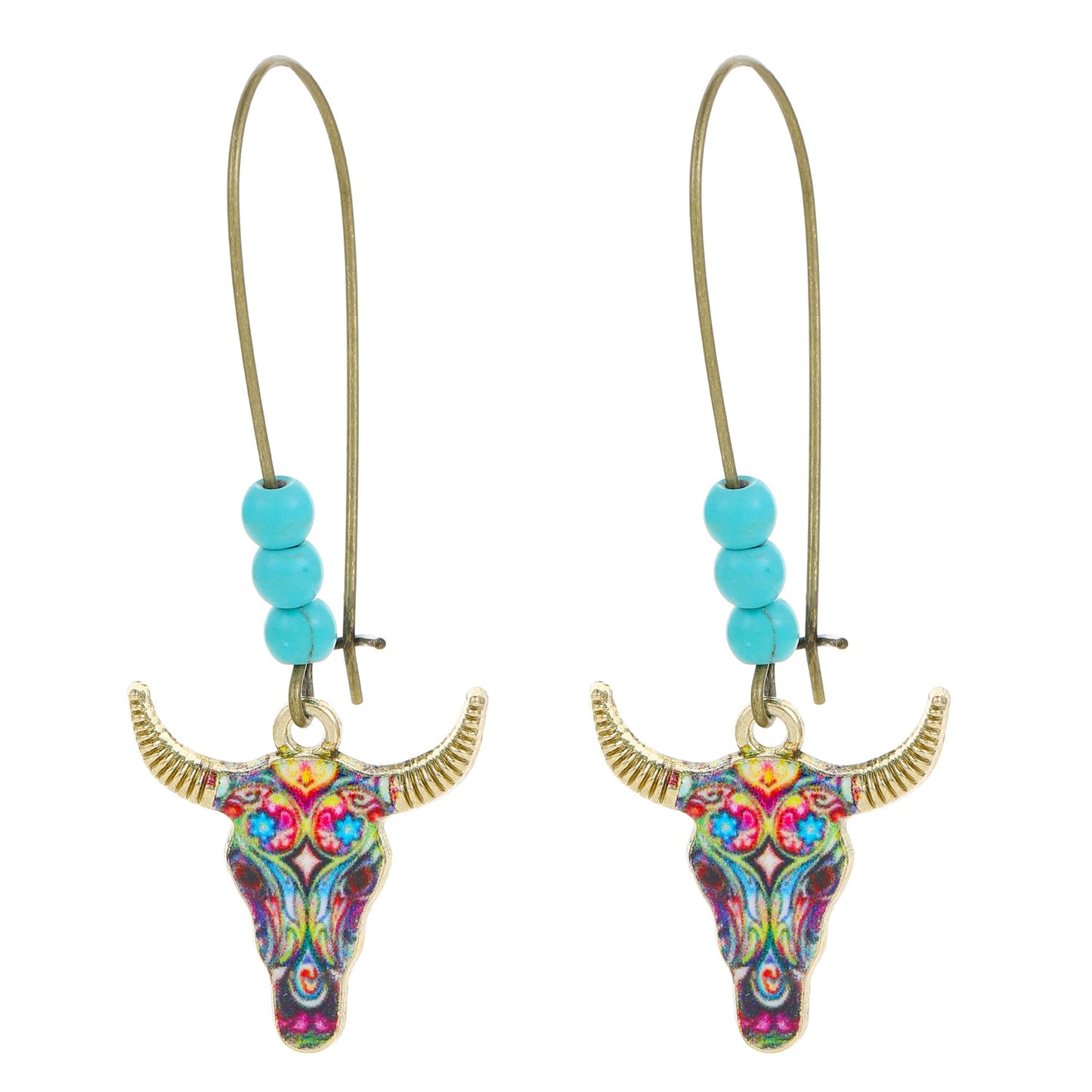 Women's Style Personalized Cow Head Retro Western Earrings
