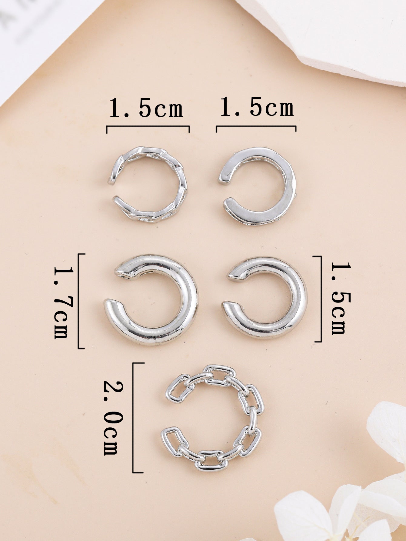 Simple Ear Clip Vintage Style Shaped Rings