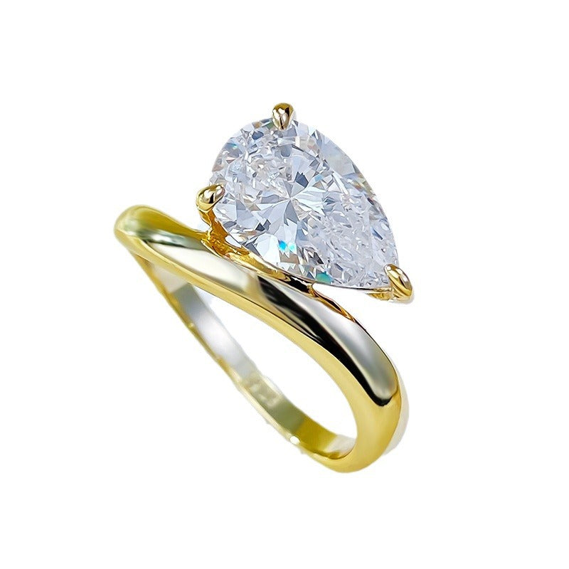 Jewelry Water Drop Diamond Fashion Basic Rings