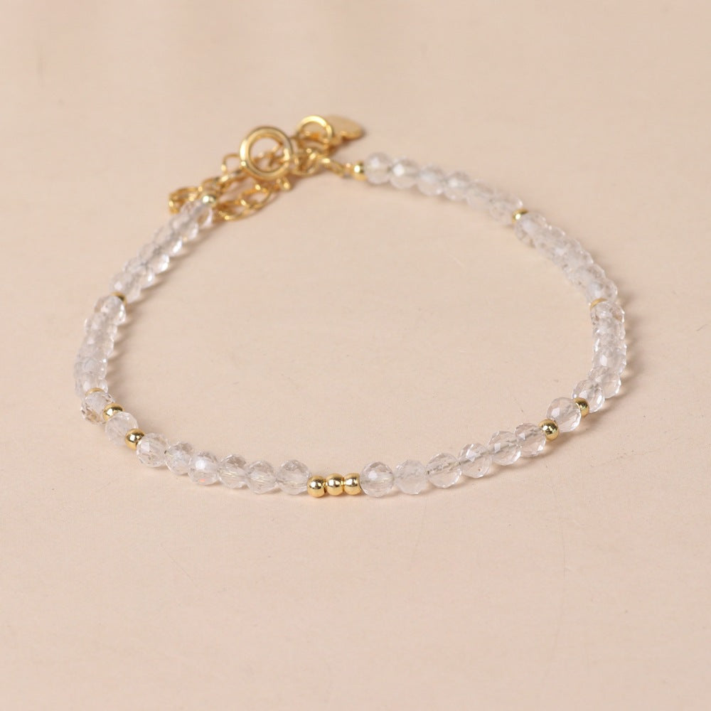 Fine Natural Stone Surface Cutting Beads Bracelets