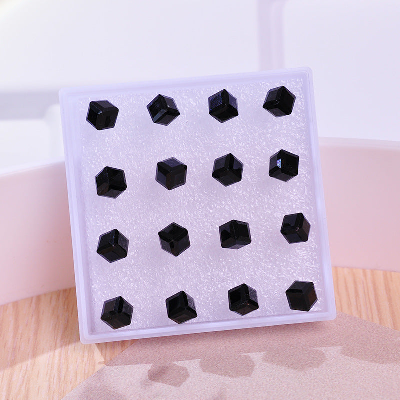 Square Sugar Female Set Stall Ornament Plastic Earrings